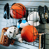 Sport Rack Ball Holder GIF